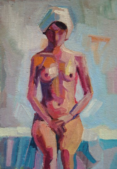 Peinture intitulée "Nude 1" par Maja Djokic Mihajlovic, Œuvre d'art originale, Huile