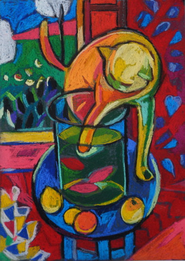 Desenho intitulada "Matisse" por Maja Djokic Mihajlovic, Obras de arte originais, Pastel