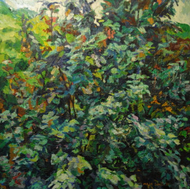 Peinture intitulée "Green II" par Maja Djokic Mihajlovic, Œuvre d'art originale, Huile