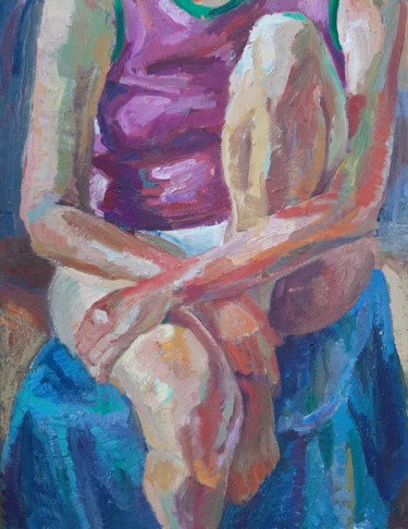 Schilderij getiteld "Torso" door Maja Djokic Mihajlovic, Origineel Kunstwerk, Olie