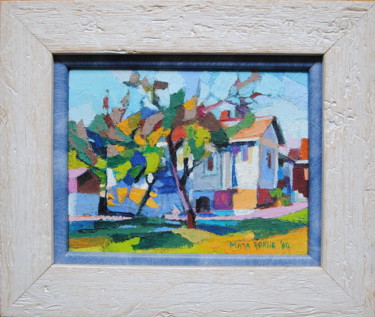Peinture intitulée "Rural life" par Maja Djokic Mihajlovic, Œuvre d'art originale, Huile