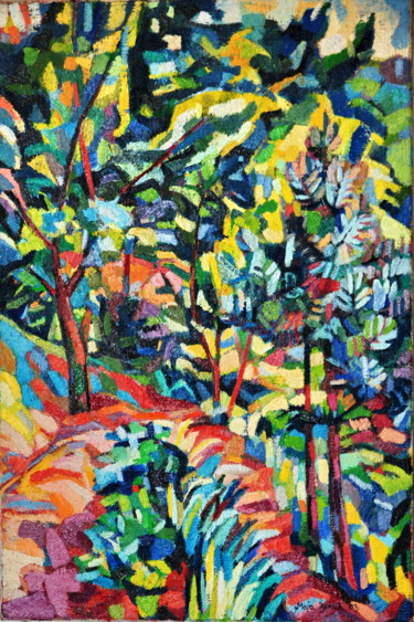 Painting titled "Mountain summer gar…" by Maja Djokic Mihajlovic, Original Artwork, Oil