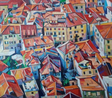 Peinture intitulée "Kotor" par Maja Djokic Mihajlovic, Œuvre d'art originale, Huile