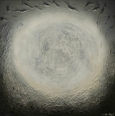 Ζωγραφική με τίτλο "Die Geburt des Mond…" από Maja Flügel, Αυθεντικά έργα τέχνης, Ακρυλικό Τοποθετήθηκε στο Ξύλινο φορείο σκ…