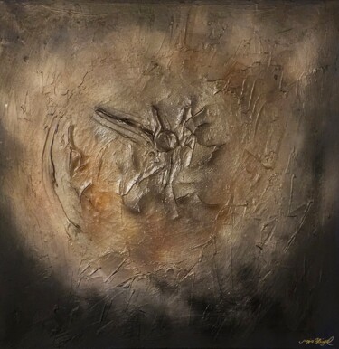 Painting titled "Die Geburtsstunde e…" by Maja Flügel, Original Artwork, Acrylic Mounted on Wood Stretcher frame