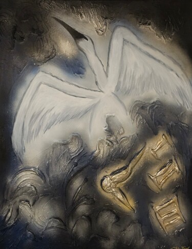 Ζωγραφική με τίτλο "Brave Enough" από Maja Flügel, Αυθεντικά έργα τέχνης, Ακρυλικό Τοποθετήθηκε στο Ξύλινο φορείο σκελετό