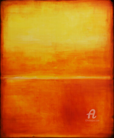 Painting titled "Copper and orange I" by Pracownia Artystyczna Maja Gajewska, Original Artwork, Oil