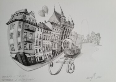 Drawing titled "Pamiątki z Torunia…" by Maja Wolf, Original Artwork, Pencil