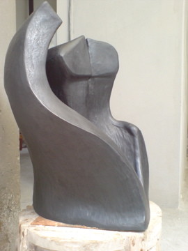 Sculpture intitulée "FlowerWoman" par Majd, Œuvre d'art originale, Bronze