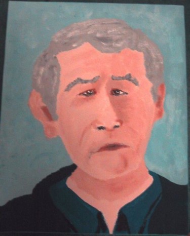 Painting titled "George W Bush" by Maj, Original Artwork, Oil