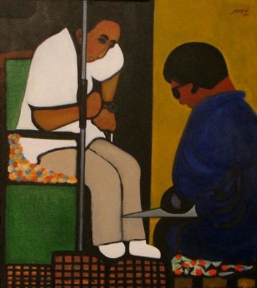 Pintura intitulada "O SAPATEIRO" por Sérgio Pinheiro, Obras de arte originais