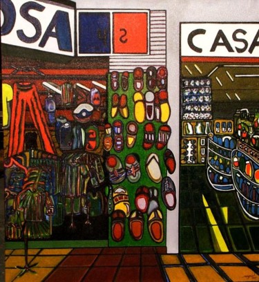 Pintura intitulada "CASA DA ROSA" por Sérgio Pinheiro, Obras de arte originais