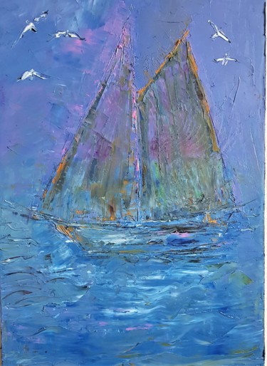 EVASION 2 Painting titled "EVASION 2" by Abdelmajid Ouriad, Original Art, Oil