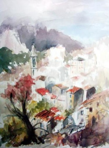 Peinture intitulée "Perla di Corsica ..…" par Majo, Œuvre d'art originale, Aquarelle
