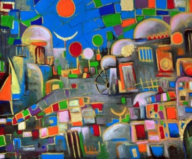 Pintura intitulada "PEACE FROM BAGHDAD" por Mak, Obras de arte originais, Óleo