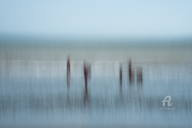 Photography titled "flou de plage" by Pascal Viaud, Original Artwork, Non Manipulated Photography