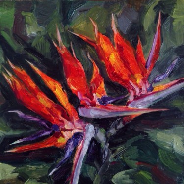 Painting titled "palm-flowers.jpg" by Tanya Muna, Original Artwork, Oil