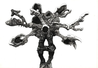 Dibujo titulada "Xuosa" por Macke Ionesco, Obra de arte original, Tinta