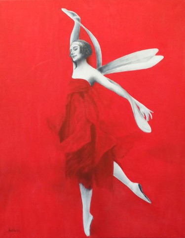 Peinture intitulée "LIBELLULE" par Makovka, Œuvre d'art originale, Huile