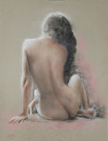 Dessin intitulée "Nu One" par Makovka, Œuvre d'art originale, Pastel Monté sur artwork_cat.