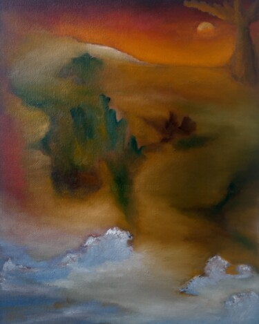 Картина под названием "Subtropical fantasy" - Максим Аббакумовский, Подлинное произведение искусства, Масло
