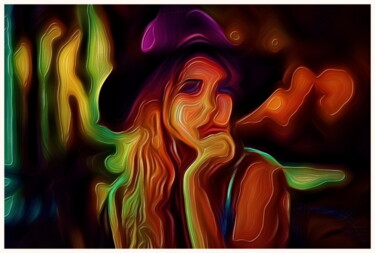 Цифровое искусство под названием "the girl in the hat" - Максим Ерёмин, Подлинное произведение искусства, Цифровая живопись