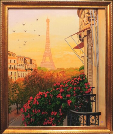 Pintura intitulada "Париж" por Maksim Fedkin, Obras de arte originais, Óleo