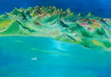 Pittura intitolato "Pacific dreams" da Максим Калинин, Opera d'arte originale, Olio