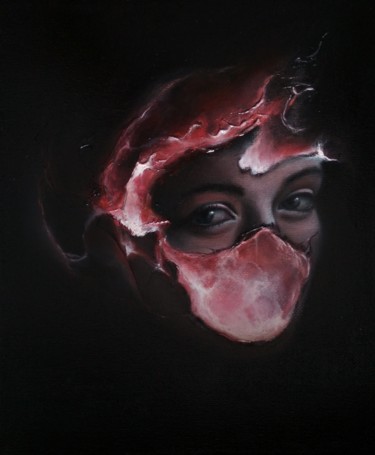 Картина под названием "Inner Fire" - Maksim Krapht, Подлинное произведение искусства, Масло