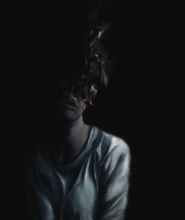 Картина под названием "When will it end?" - Maksim Krapht, Подлинное произведение искусства, Масло
