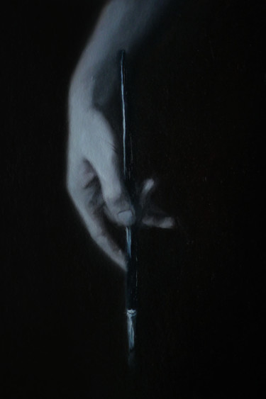Pittura intitolato "hand with a brush" da Maksim Krapht, Opera d'arte originale, Olio