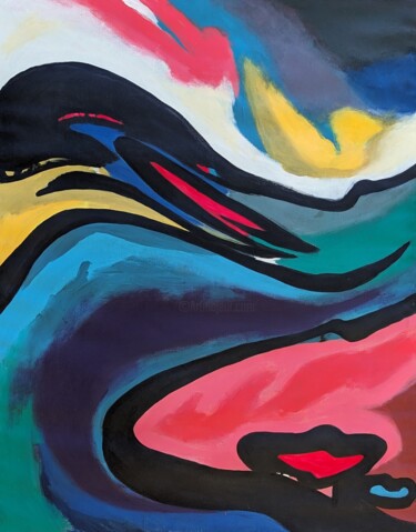 Malerei mit dem Titel "Wave 4" von Maksim Maiseyeu, Original-Kunstwerk, Acryl