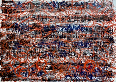 Malerei mit dem Titel "Stamps of war" von Maksym Kulikov, Original-Kunstwerk, Acryl