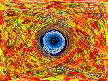 Malerei mit dem Titel "The Eye of Fatima" von Maksym Kulikov, Original-Kunstwerk, Acryl
