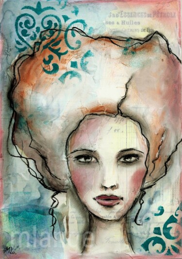 "Laila Collage" başlıklı Tablo Mala tarafından, Orijinal sanat, Akrilik