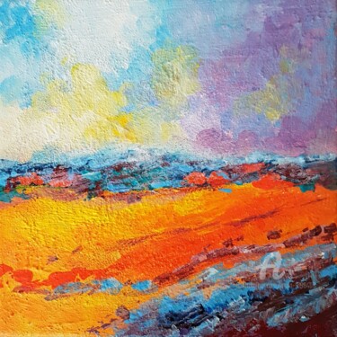 Painting titled "Landscape abstract…" by Mala, Original Artwork, Acrylic