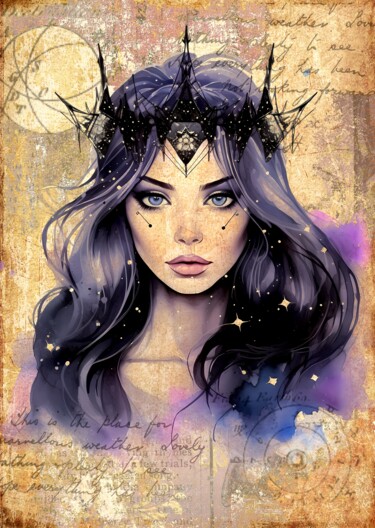 Arts numériques intitulée "Gothic Fairy n°2" par Mala, Œuvre d'art originale, Collage numérique