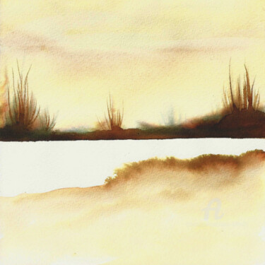 Malerei mit dem Titel "LANDSCAPE ABSTRACT…" von Mala, Original-Kunstwerk, Aquarell