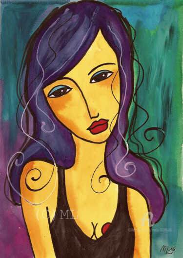 Картина под названием "Rosalie" - Mala, Подлинное произведение искусства