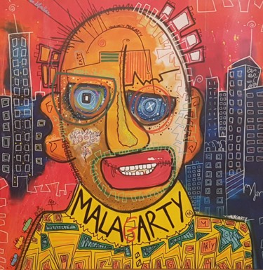Painting titled "Citizen freak" by Malagarty, Original Artwork, Acrylic