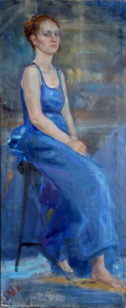 Painting titled ""Blue Lagoon"" by Malakhova Sveta, Original Artwork, Oil
