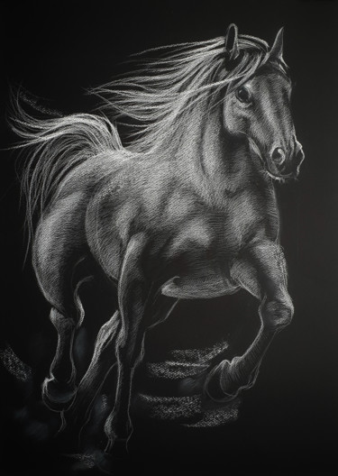 Dessin intitulée "Speed" par Malanij, Œuvre d'art originale, Pastel