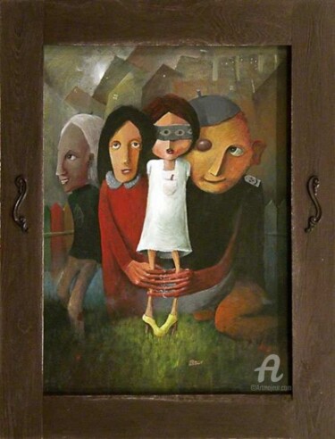 Painting titled "Kidnapping" by Krzysztof Iwin, Original Artwork
