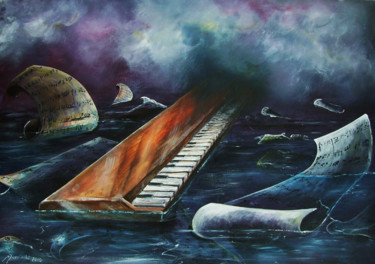 Malerei mit dem Titel "Ohne Titel" von Mariusz Drzewiecki, Original-Kunstwerk, Acryl