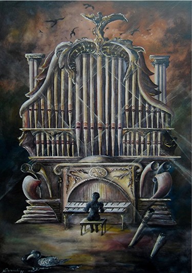 Malerei mit dem Titel "Ohne Titel" von Mariusz Drzewiecki, Original-Kunstwerk, Acryl