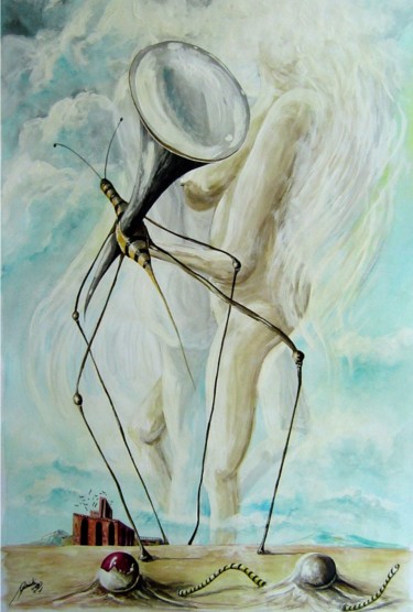 Malerei mit dem Titel "Collector" von Mariusz Drzewiecki, Original-Kunstwerk, Acryl