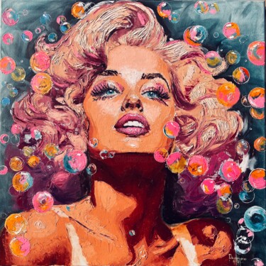 绘画 标题为“Marlin Monroe #bubb…” 由Malarz .Akrobata, 原创艺术品, 油