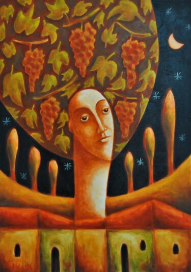 Картина под названием "Rich harvest" - Zsolt Malasits, Подлинное произведение искусства, Масло Установлен на Деревянная рама…