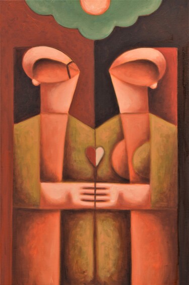 Peinture intitulée "Love blooms in any…" par Zsolt Malasits, Œuvre d'art originale, Huile Monté sur Châssis en bois