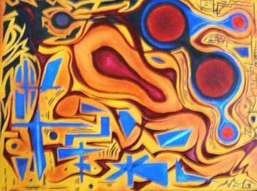 Painting titled "Humango" by Malcolm Gibson, Original Artwork